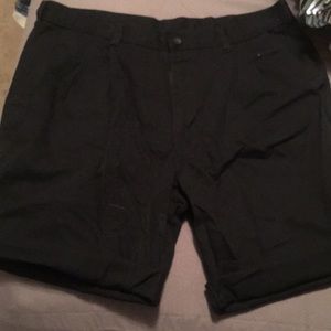 Black fold up shorts